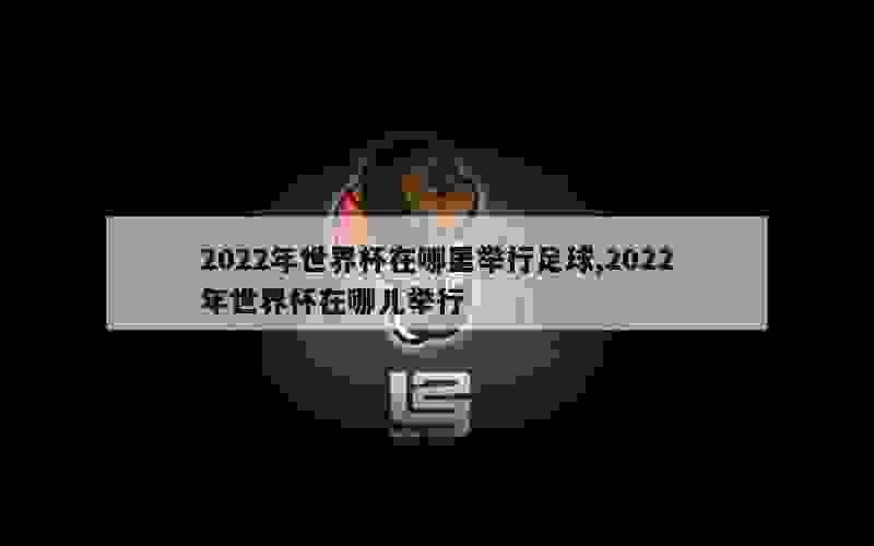 2022年世界杯在哪里举行足球,2022年世界杯在哪儿举行