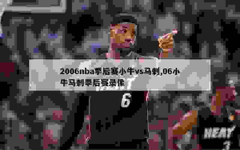 2006nba季后赛小牛vs马刺,06小牛马刺季后赛录像